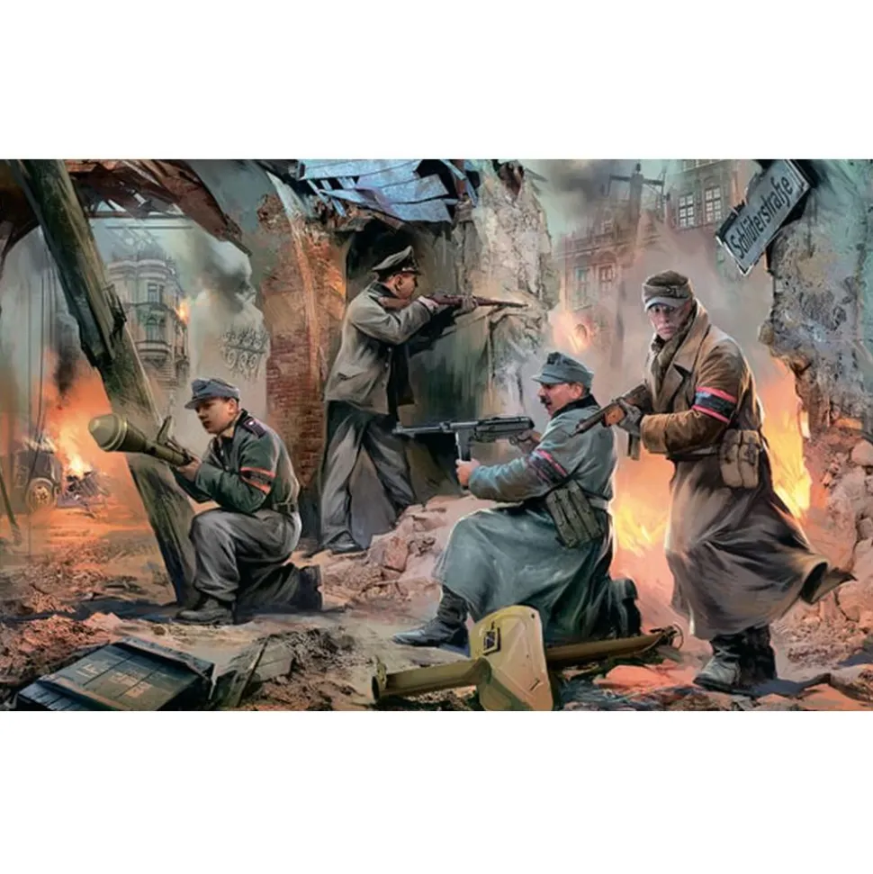 4 Figurines : Volkssturm Berlin 1945 - Zvezda