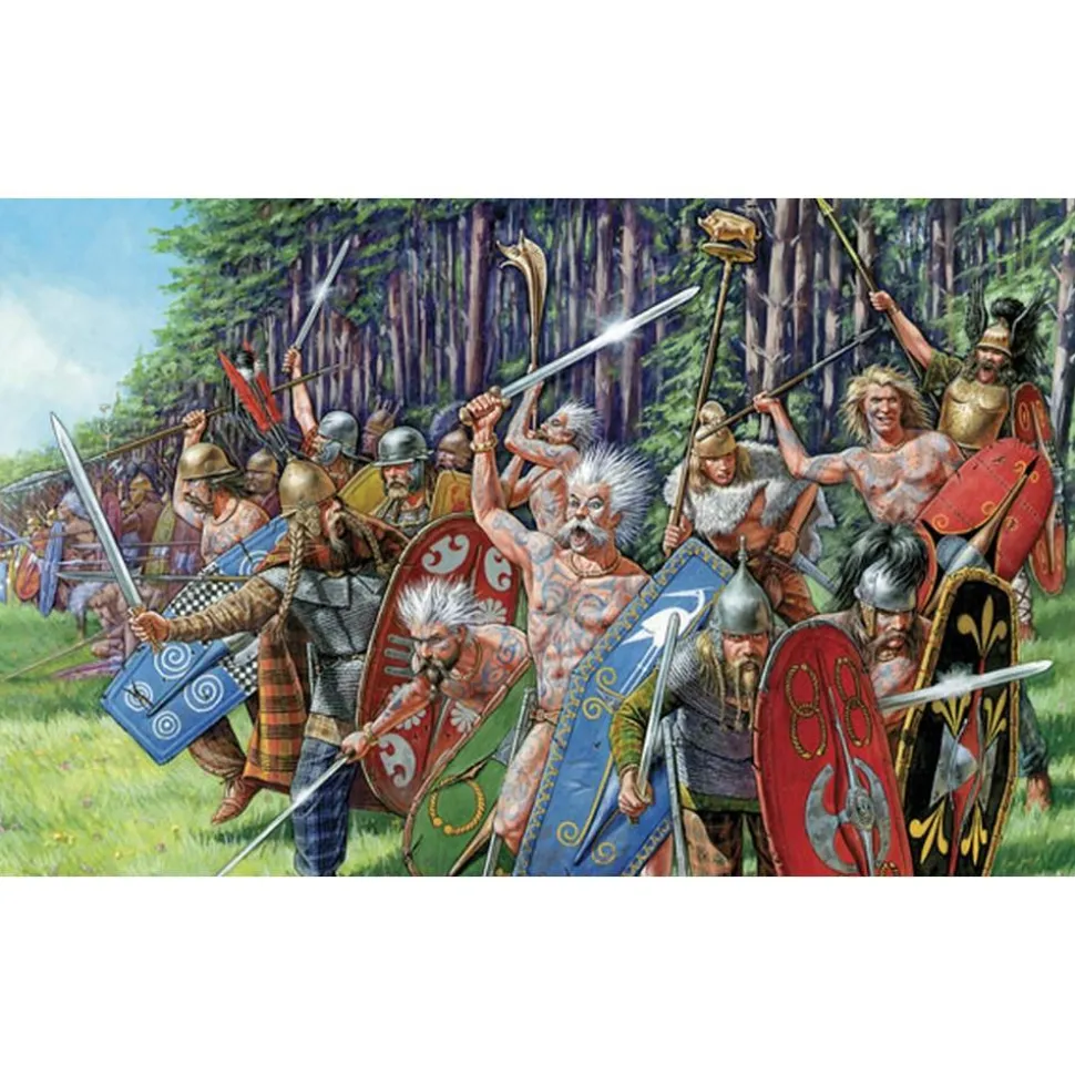 40 figurines Guerriers Gaulois - Zvezda