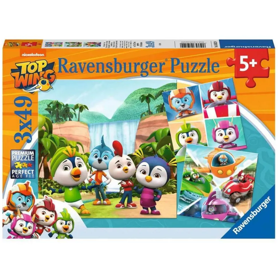 3 puzzles de 49 pièces : top wing - Ravensburger