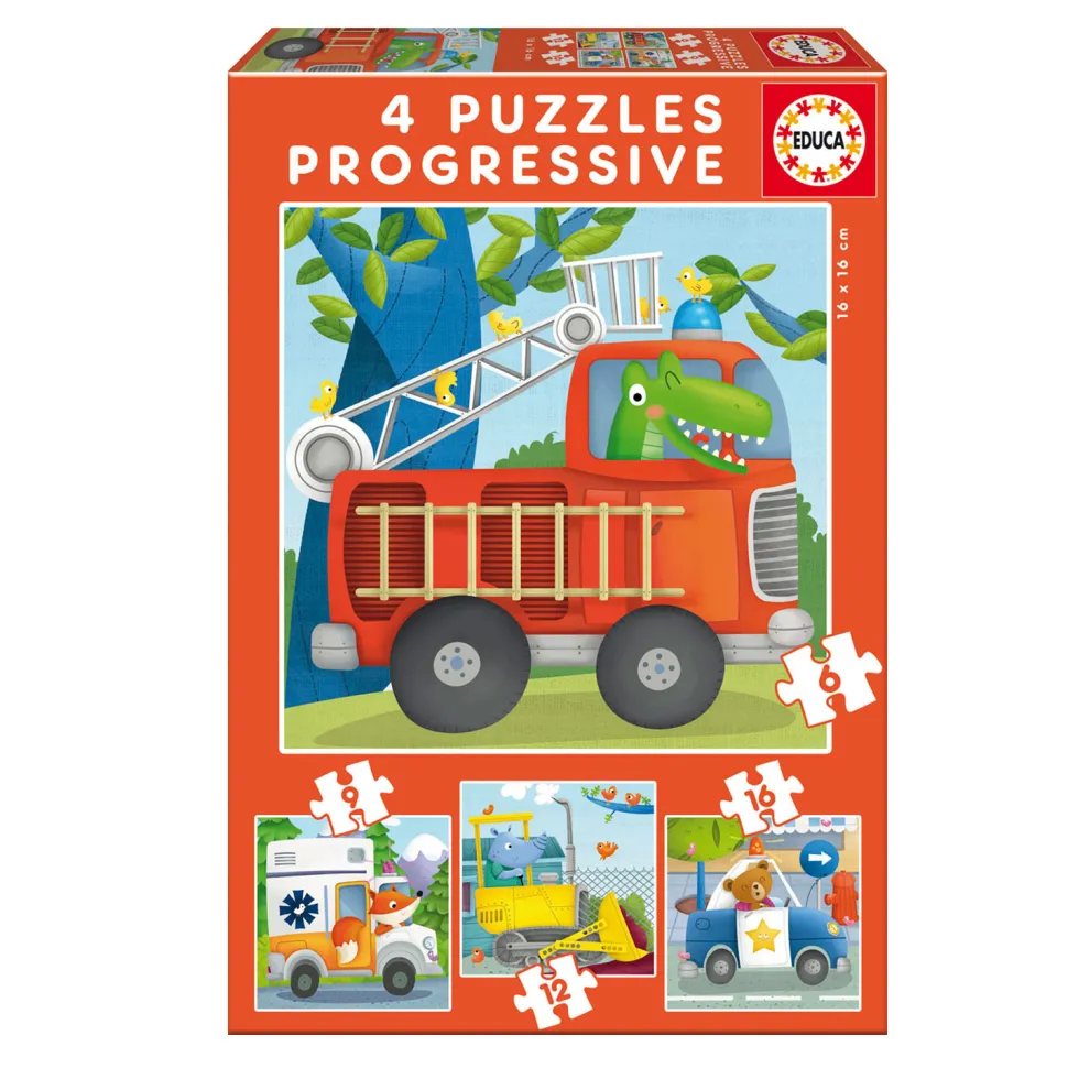 4 Puzzles progressifs : patrouille de sauvetage - Educa