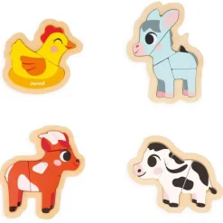 4 Puzzles Évolutifs Ferme - Janod