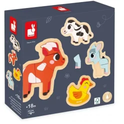 4 Puzzles Évolutifs Ferme - Janod