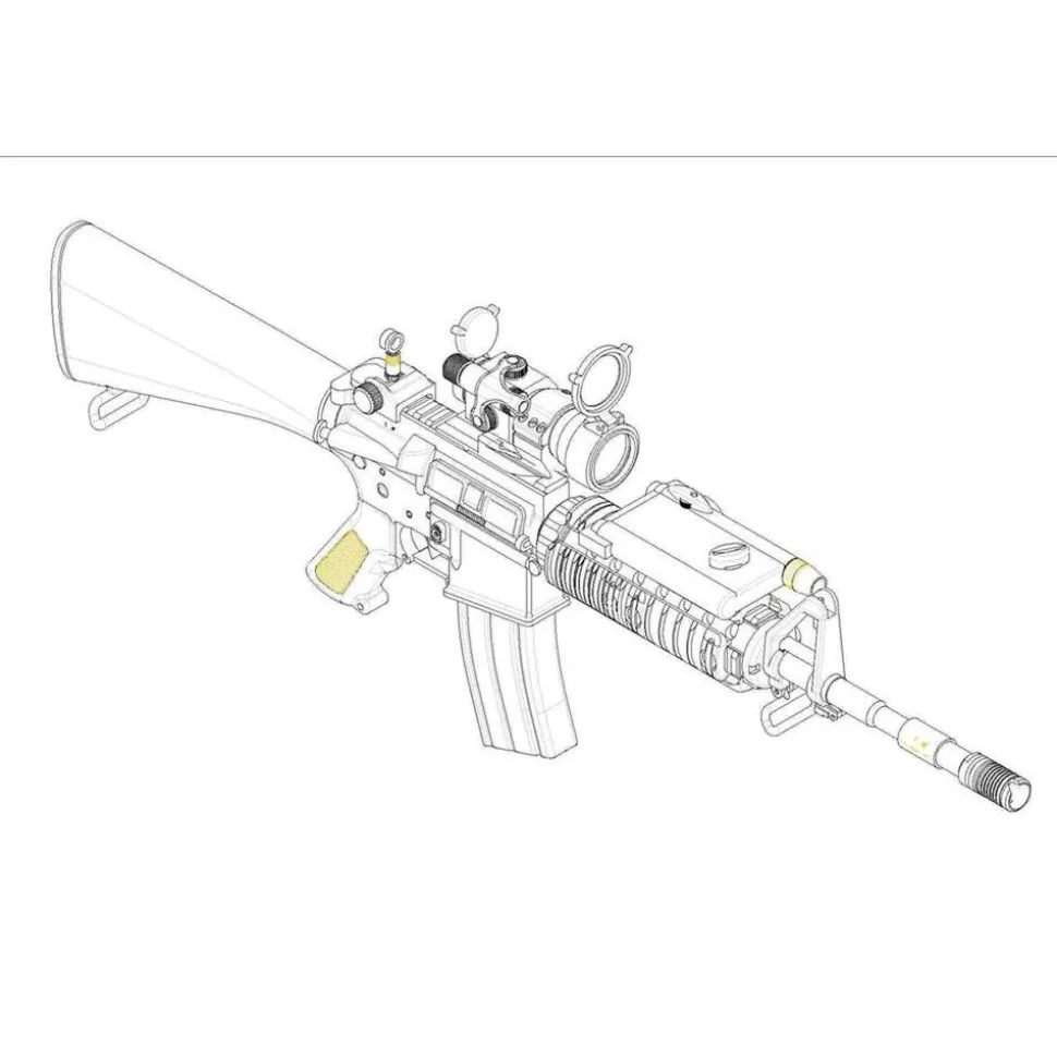 Accessoire militaire : Arme SR16 Famille AR15/M16/M4 - Trumpeter