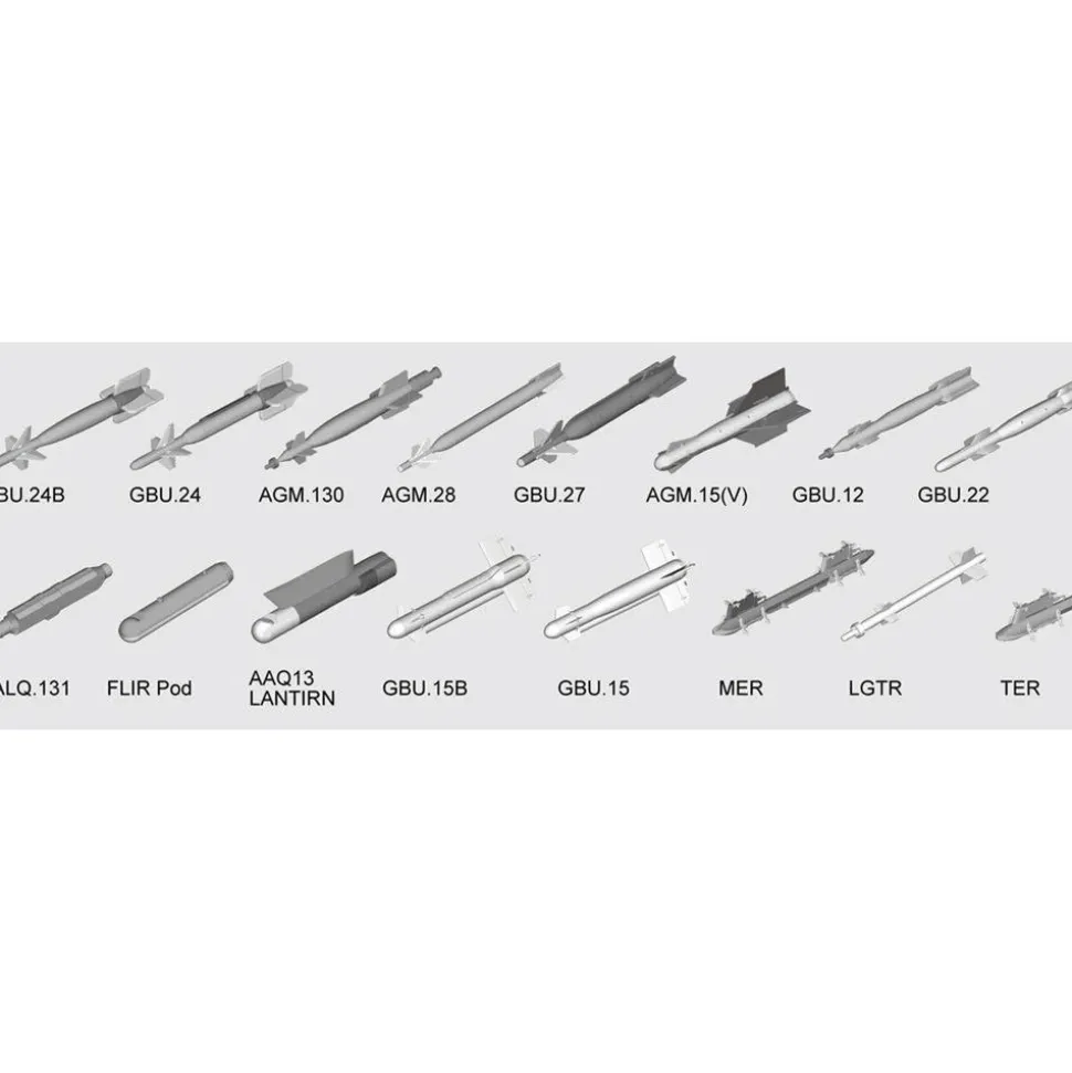 Accessoires militaires : Set d'armement aviation américaine - Bombes guidées - Trumpeter