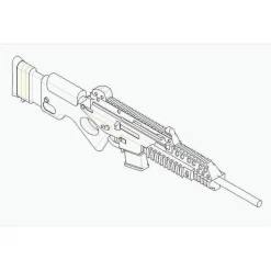 Accessoires militaires : Sélection d'armes à feu allemandes SL8 RAS (6 pistolets) - Trumpeter