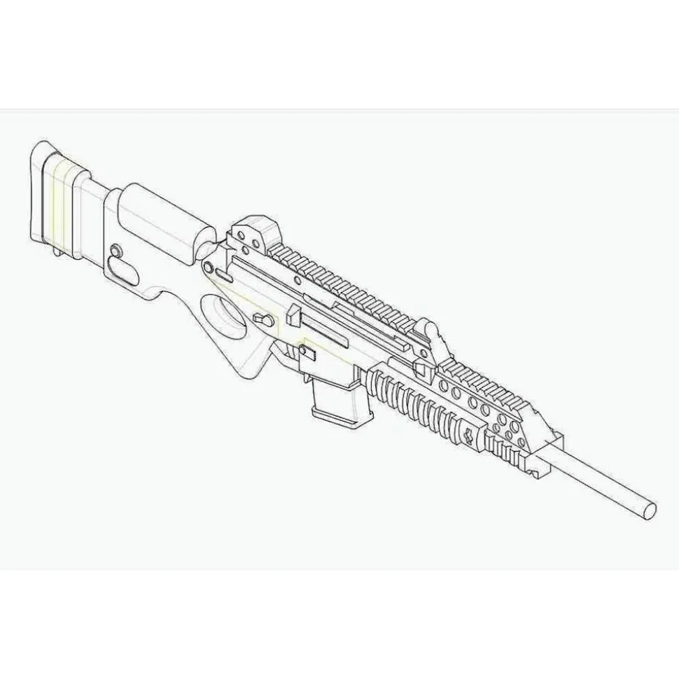 Accessoires militaires : Sélection d'armes à feu allemandes SL8 RAS (6 pistolets) - Trumpeter