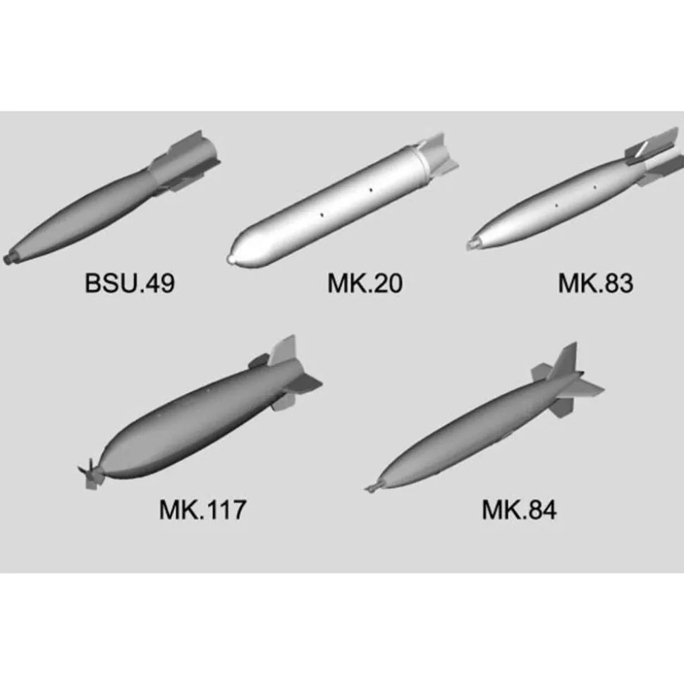 Accessoires militaires : Set d'armement aviation américaine - MIssiles - Trumpeter