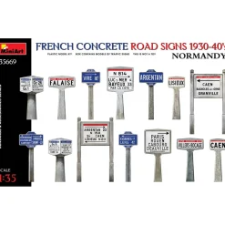 Accessoires pour diorama : Panneaux routiers français en béton des années 1930-40,Normandie - Mini Art