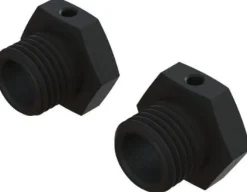 Aluminum Wheel Hex 17mm - 14.6mm Thick, Black (2) - ARRma