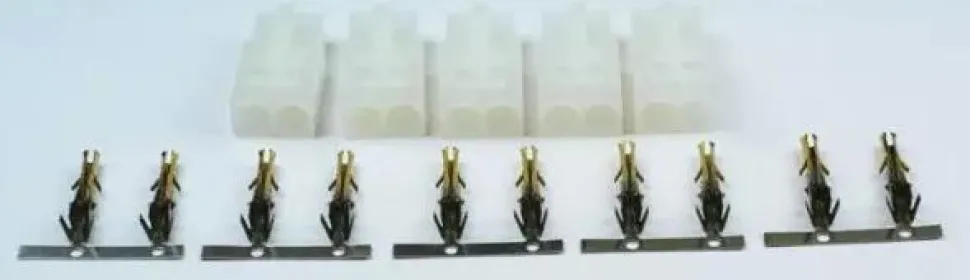 A2PRO Connecteur Tamiya Mâle, contacts plaqués OR (5 pcs) - A2Pro