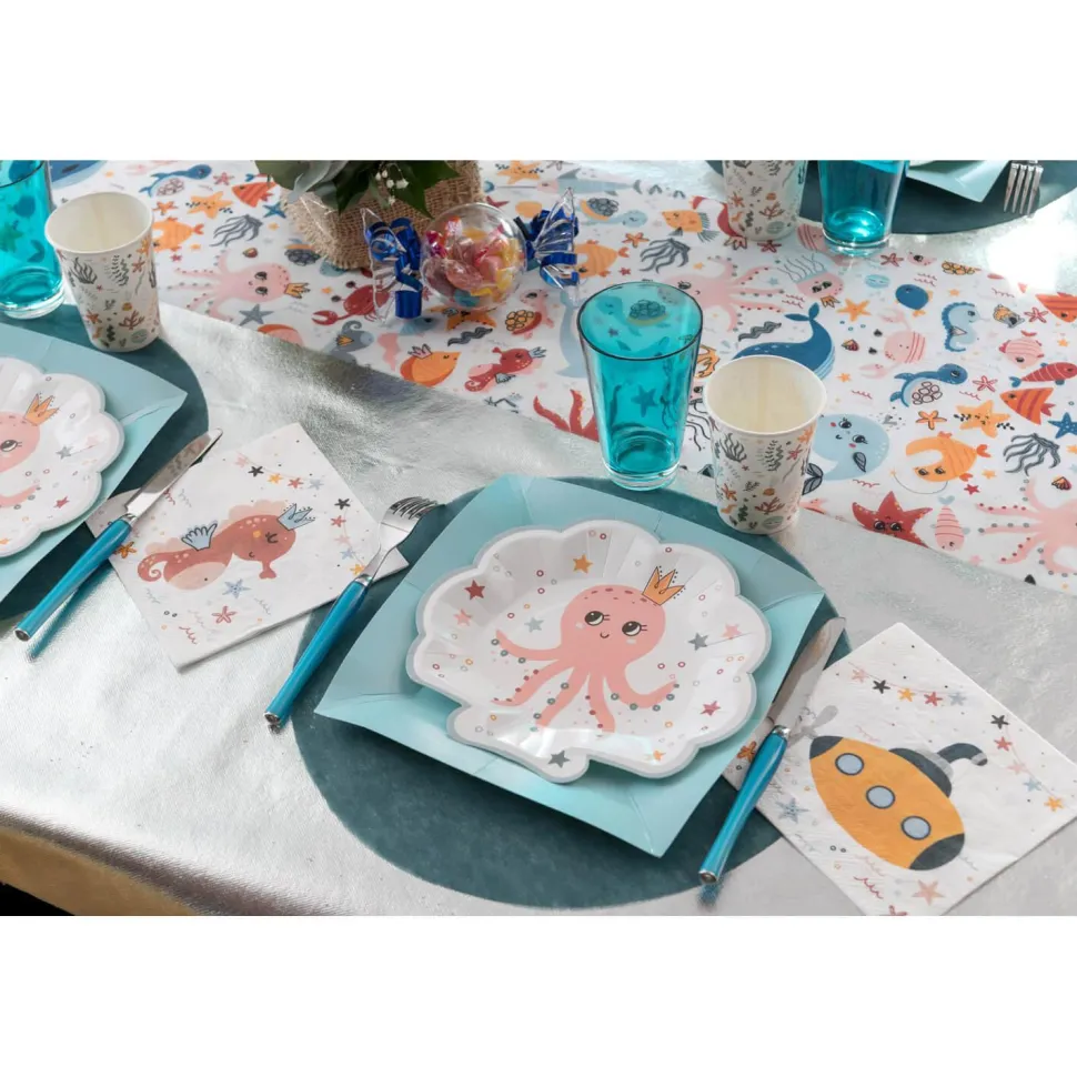 Assiettes P'tit matelot x10 - 22 cm - RueDeLaFete