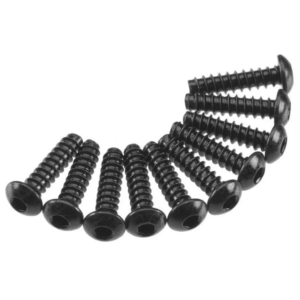 AXA436 - Hex Tap Button Head M3x12mm Noir (10) - Axial
