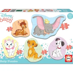 Baby puzzle : 5 puzzles de 3 à 5 pièces : Disney baby - Educa