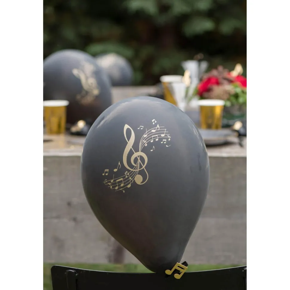 Ballons en latex x 8 - Disque d'or - RueDeLaFete