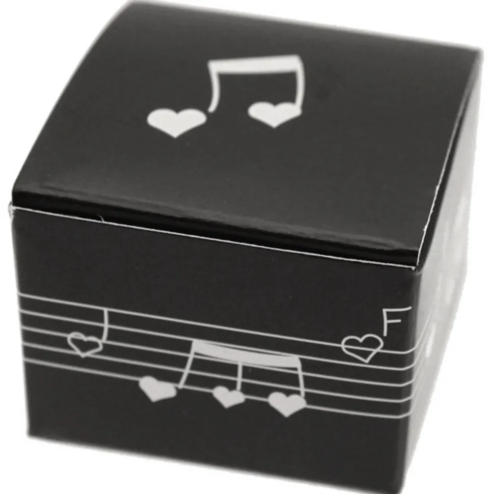 Ballotin carré Musique, Noir - RueDeLaFete