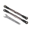Biellettes Avant Anodisees Noires Titanium (2) - Traxxas - Traxxas