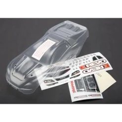 Body, 1/16 E-Revo (clear, requires painting)/ grill and lights decal sheet Traxxas - Traxxas