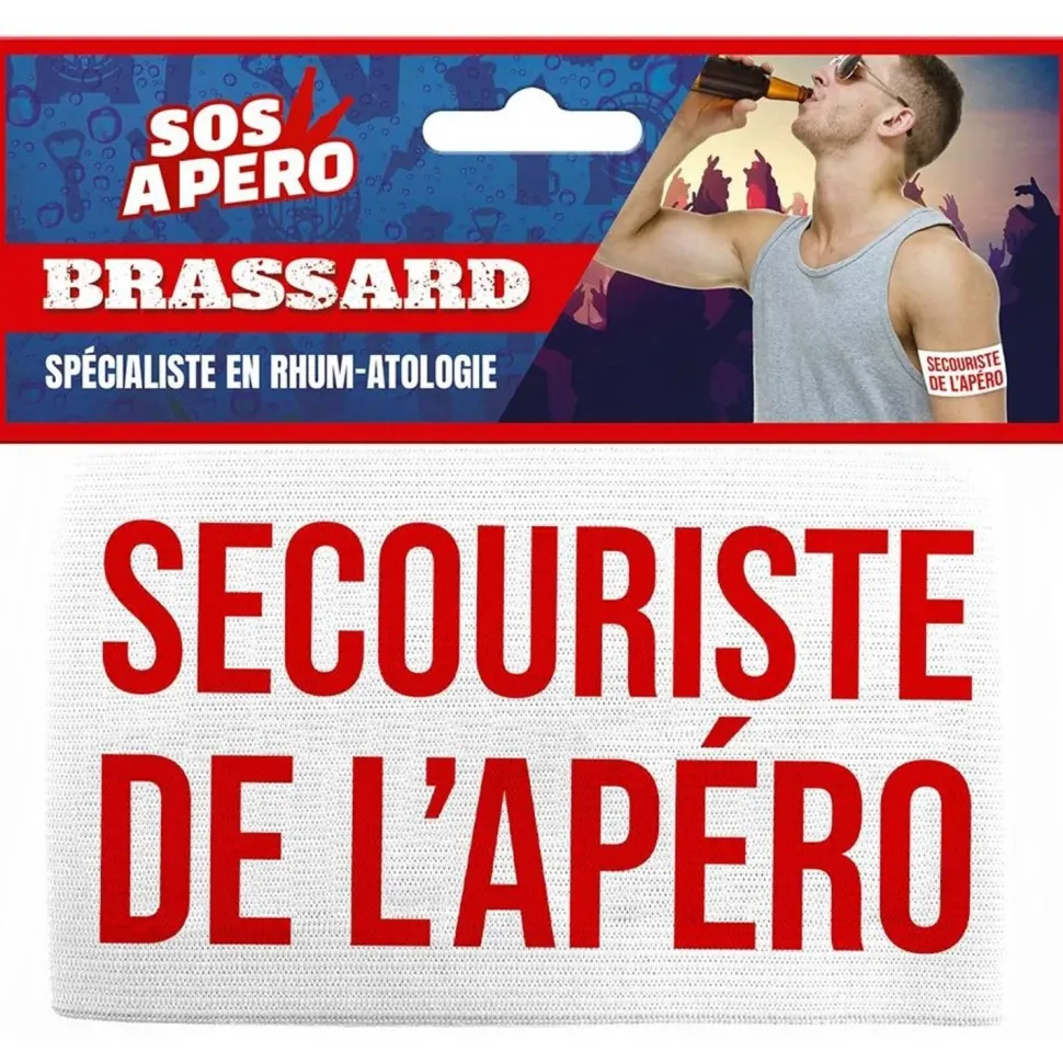BRASSARD Secouriste de l'Apéro, blanc - RueDeLaFete