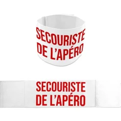 BRASSARD Secouriste de l'Apéro, blanc - RueDeLaFete