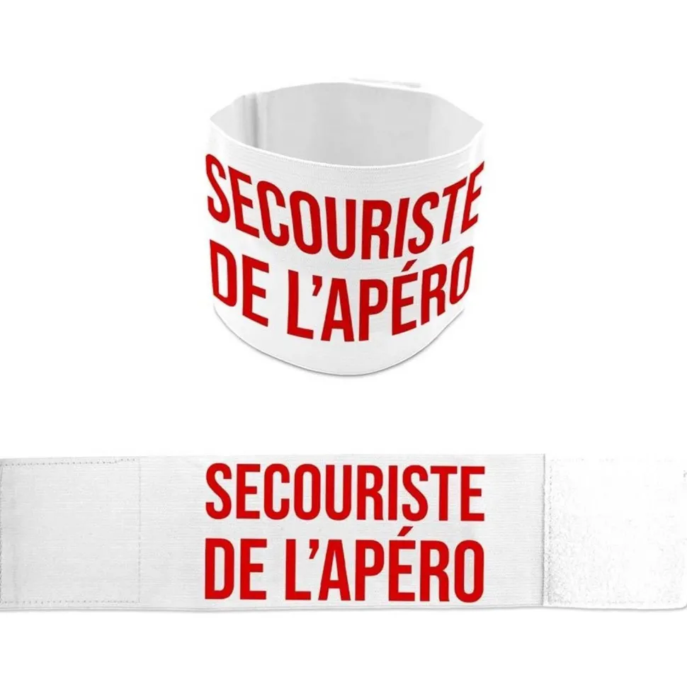 BRASSARD Secouriste de l'Apéro, blanc - RueDeLaFete