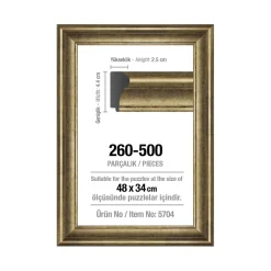 Cadre pour puzzle de 500 pièces - 43 mm : Argent - Art Puzzle