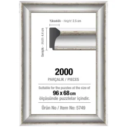 Cadre puzzle 2000 pièces - 43 mm : Blanc - Art Puzzle