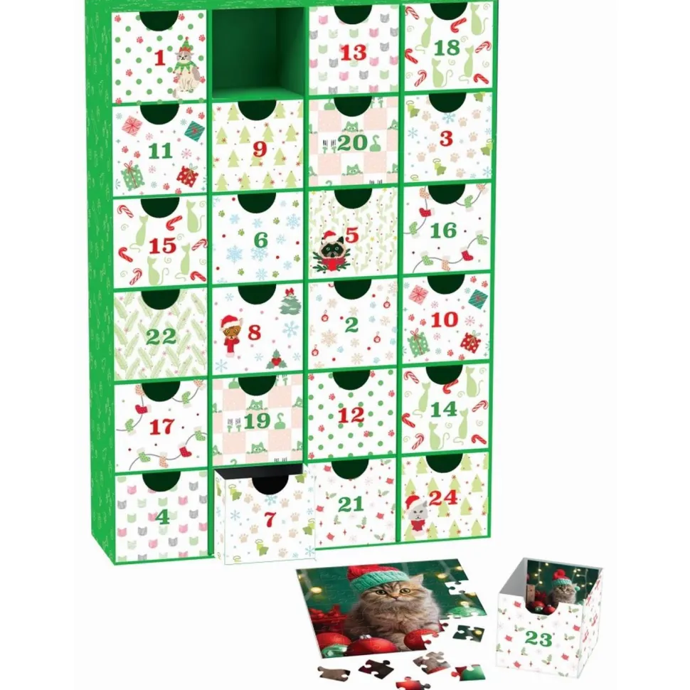 Calendrier de l'avent : 24 Puzzles - Moustaches de Noël - Eurographics