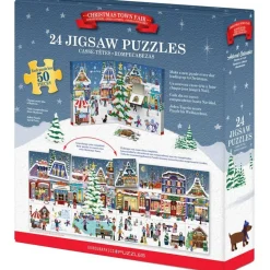 Calendrier de l'avent : 24 Puzzles- Foire de Noël en ville - Eurographics