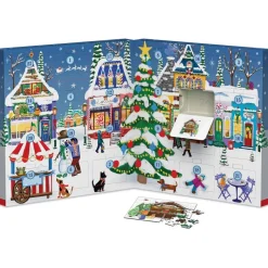 Calendrier de l'avent : 24 Puzzles- Foire de Noël en ville - Eurographics