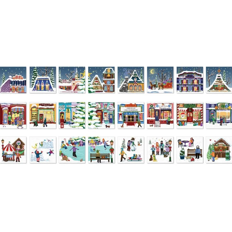 Calendrier de l'avent : 24 Puzzles- Foire de Noël en ville - Eurographics
