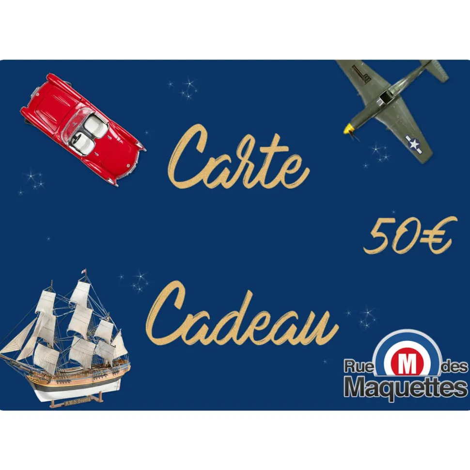 Carte Cadeau - 50 euros - Rue des Maquettes