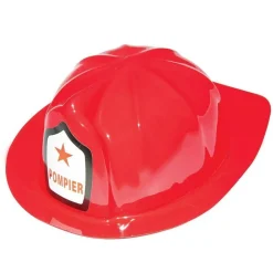 Casque de pompier - adulte - rouge - RueDeLaFete