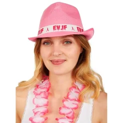 Chapeau borsalino EVJF, rose - RueDeLaFete