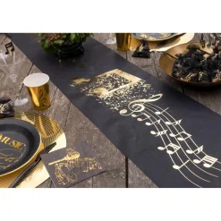 Chemin de table en tissu 5m - Disque d'or - RueDeLaFete