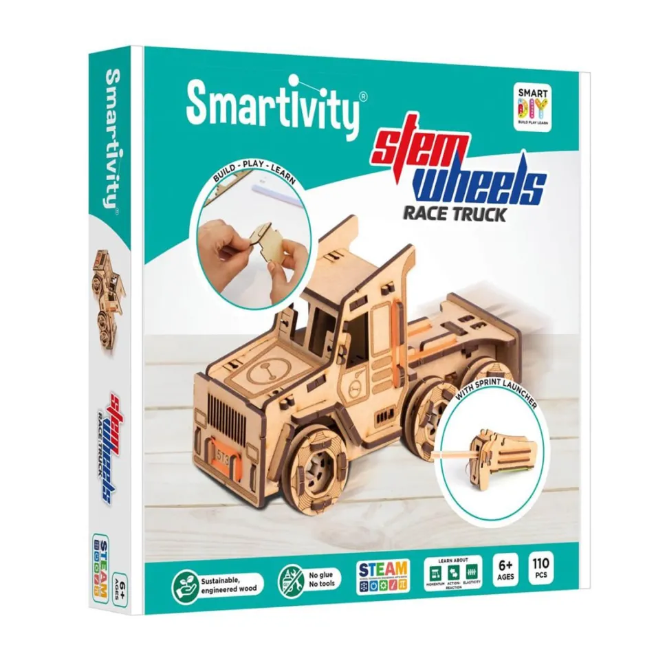Coffret construction : Smartivity : Roues motrices : Camion de Course - SmartGames