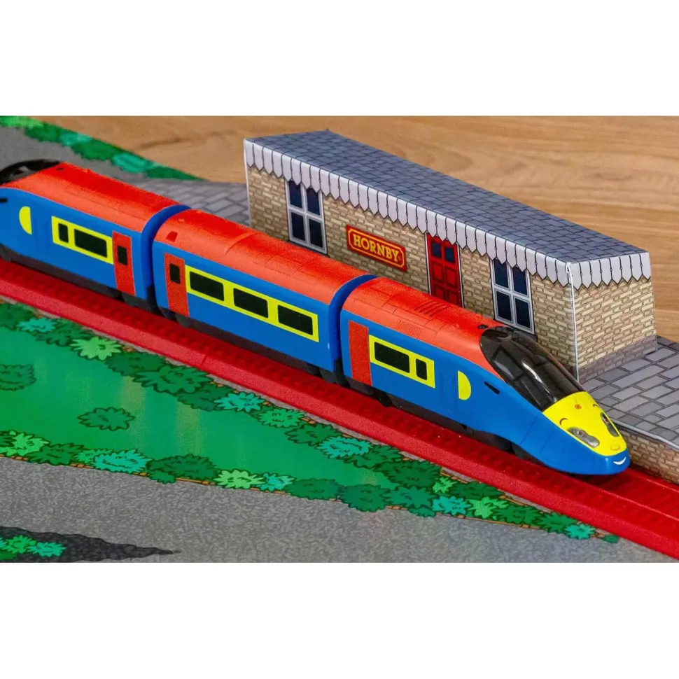Coffret Playtrains : Circuit de train à piles télécommandé : Flash The Local Express - Jouef