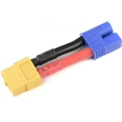 Cordon adaptateur XT60(F) EC3(M) 80mm - Torpedo