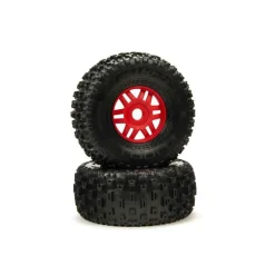 DBOOTS 'Fortress' Tire Set Glued (Red) (2pcs) - ARRma