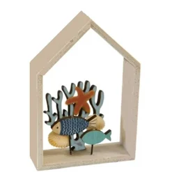 Décor Poissons au fond de la mer 12cm en bois (x1) - RueDeLaFete