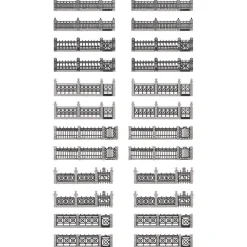 Décor pour Modélisme HO : clôtures en fer - Faller