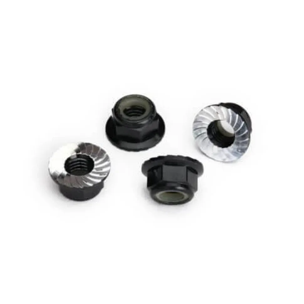 Ecrous 5Mm Aluminium Anodise Noir, Dentele (X8) - Traxxas - Traxxas
