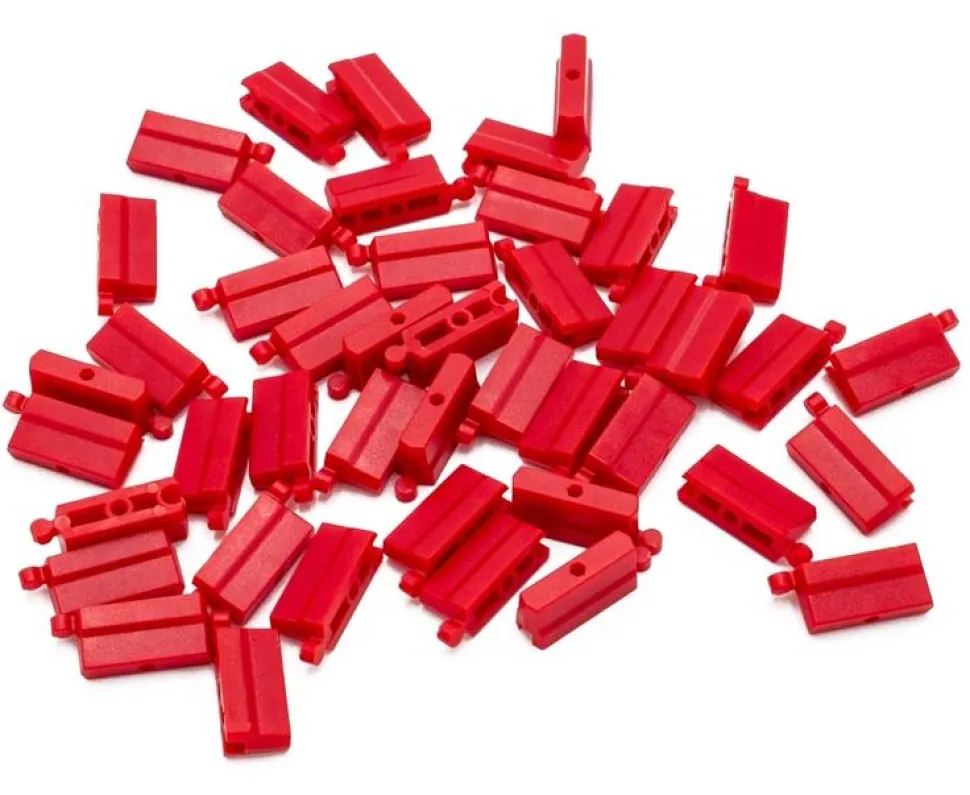 Elements de rail en plastique Rouge pour piste turbo Racing (50 pcs) - Turbo Racing