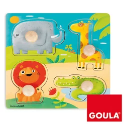 Encastrement 4 pièces en bois : Animaux Sauvages - Goula