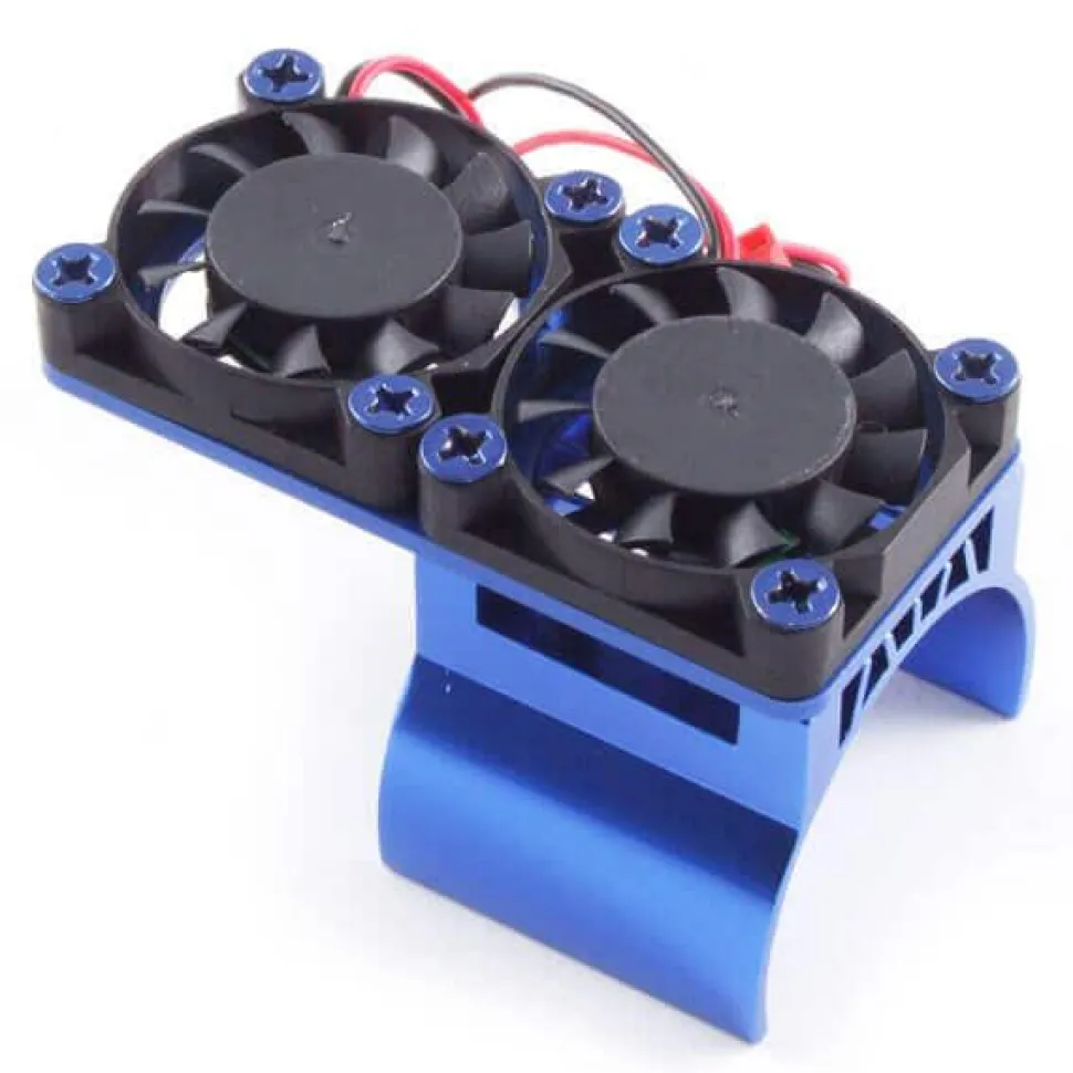 Fastrax Bleu Aluminium Twin Fan Moteur Heatsink Unit - Fastrax