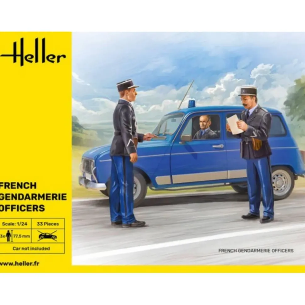 Figurines : Officiers de la gendarmerie française en 1:24 - Heller