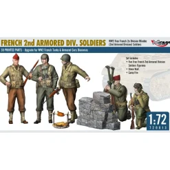 Figurines : Soldats de la 2ème division blindée française - Mirage Hobby