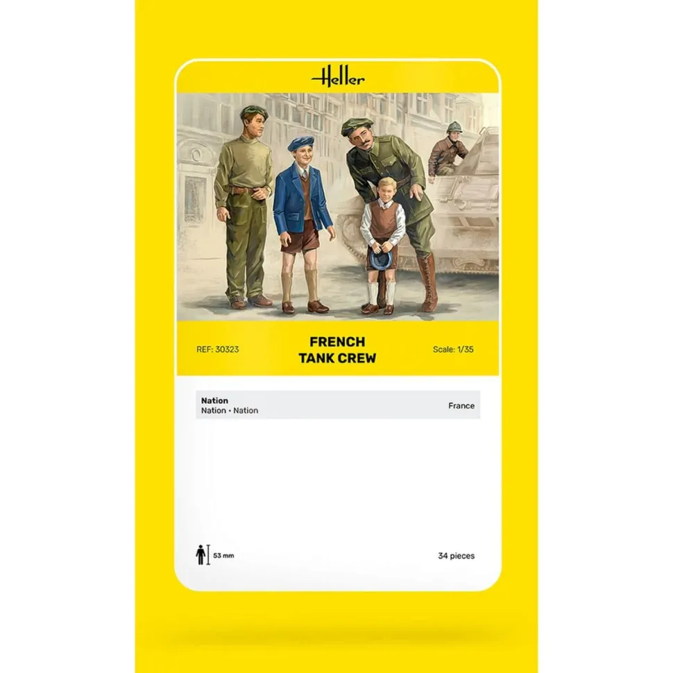 Figurines de Guerre : Equipage de char français - Heller