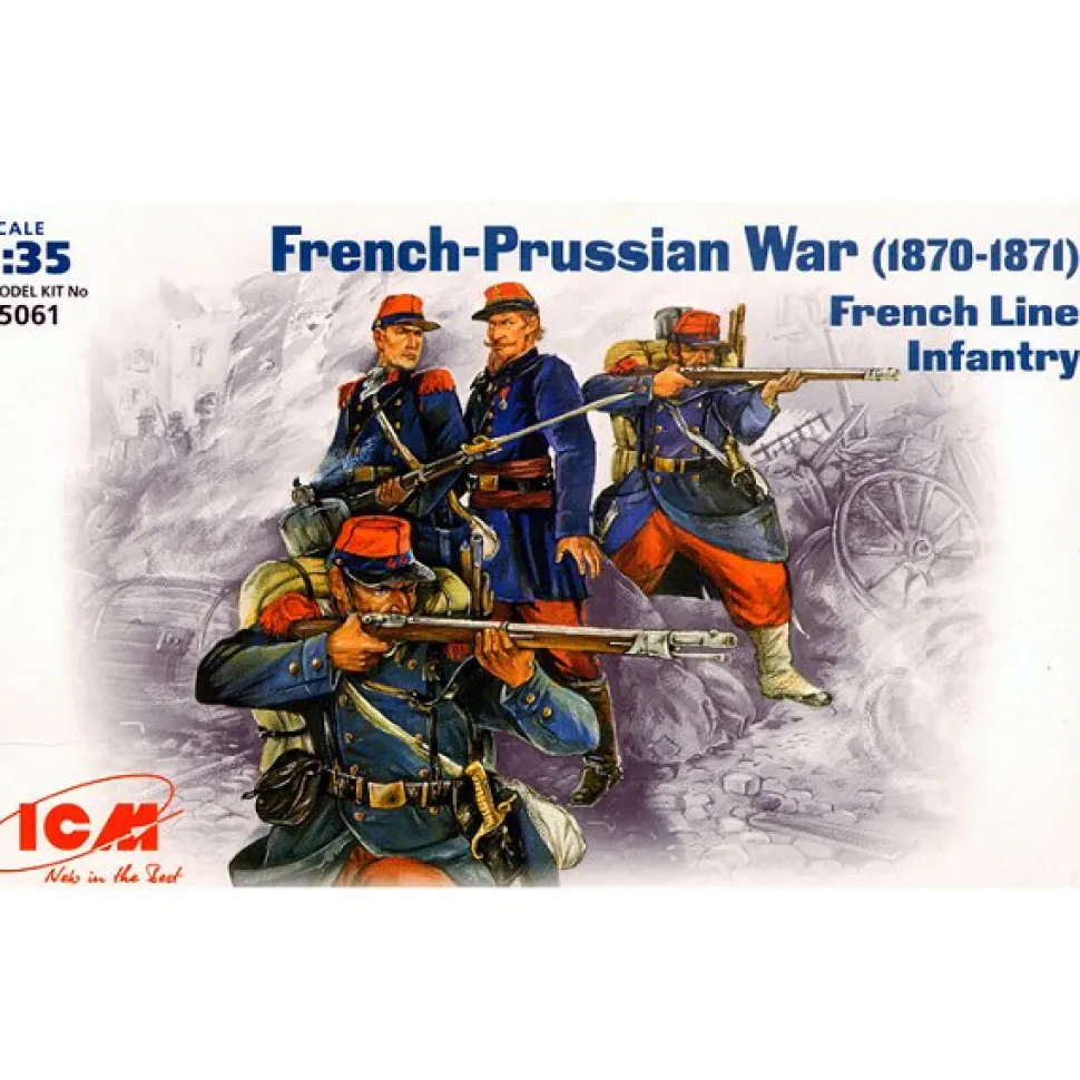 Figurines Guerre franco-prussienne : Infanterie de ligne française 1870-1871 - ICM