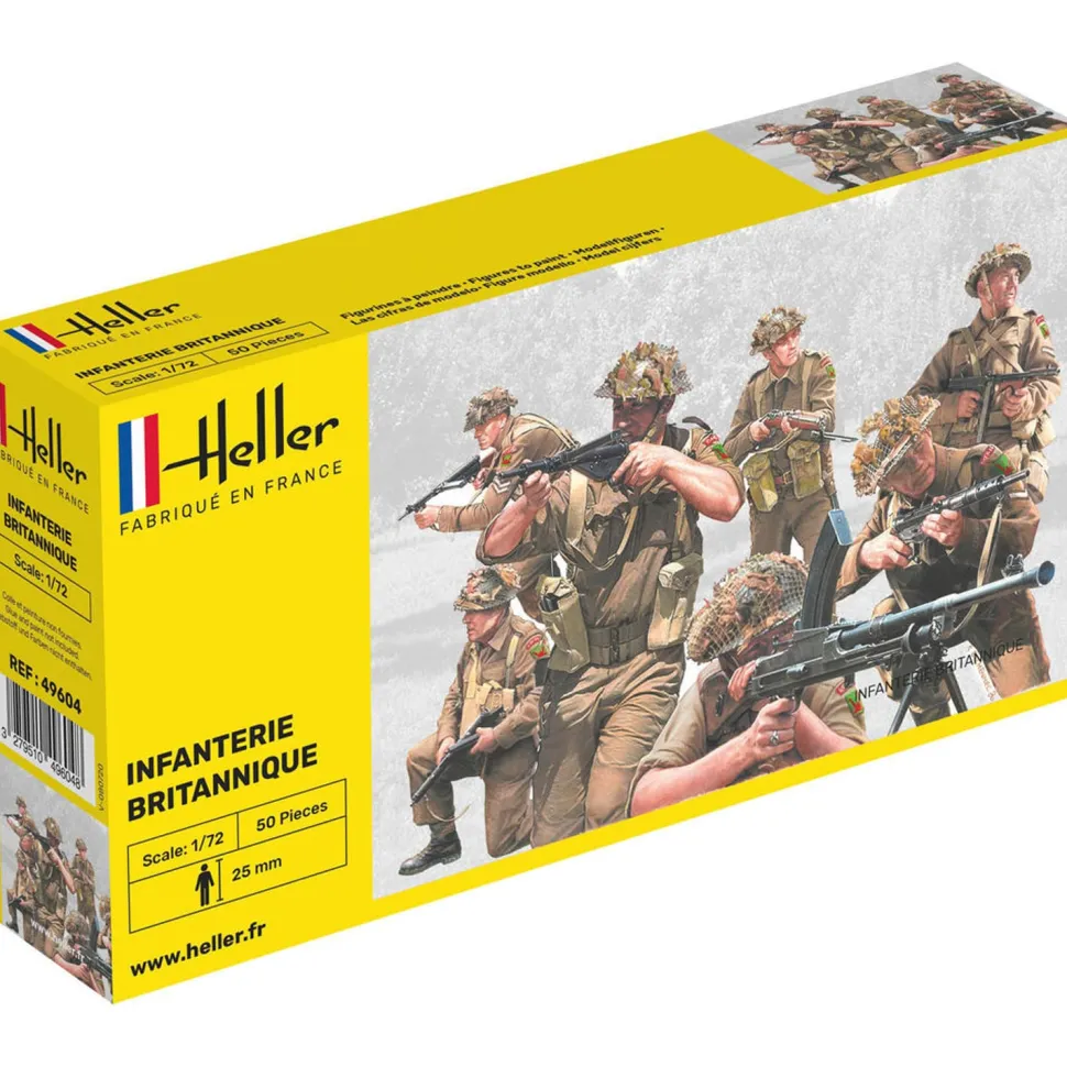 Figurines 2ème Guerre Mondiale : Infanterie britannique - Heller