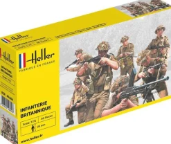 Figurines 2ème Guerre Mondiale : Infanterie britannique - Heller